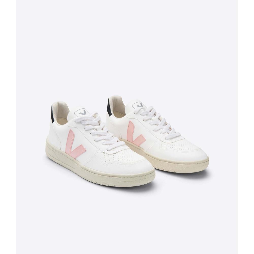 Veja V-10 CWL Women's Sneakers White/Pink | CA 658TCE